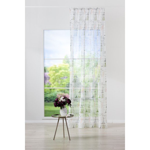 Biało-szara firanka 140x245 cm Tour – Mendola Fabrics-image-1