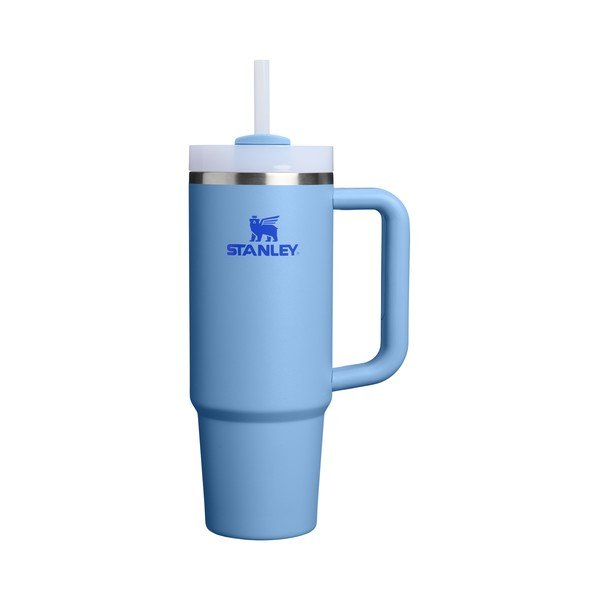Niebieski termos ze słomką ze stali nierdzewnej 890 ml Quencher H2.O FlowState™ Tumbler Blue Sky – Stanley