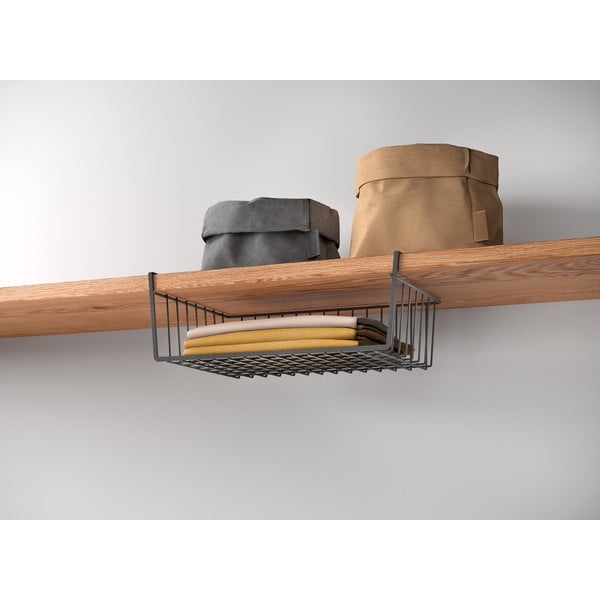 Wiszący koszyk ze stali nierdzewnej 26x40 cm Kanguro – Metaltex-image-1