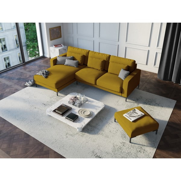 Musztardowożółty podnóżek Interieurs 86 Seine-image-1