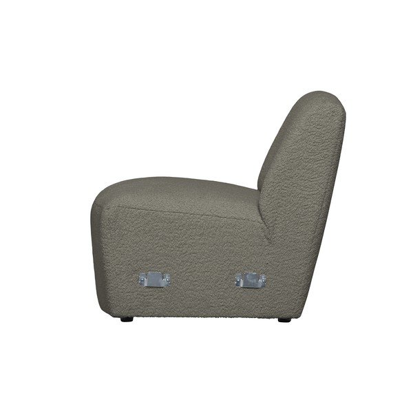 Moduł sofy z materiału bouclé (moduł środkowy) w kolorze khaki Coco  – WOOOD-image-2