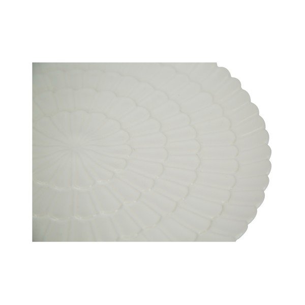 Biały talerz porcelanowy Mauro Ferretti Flower-image-2