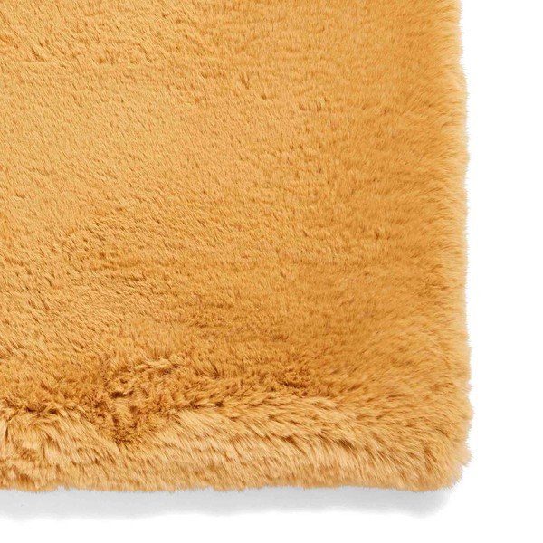 Musztardowy dywan 80x150 cm Super Teddy – Think Rugs-image-4