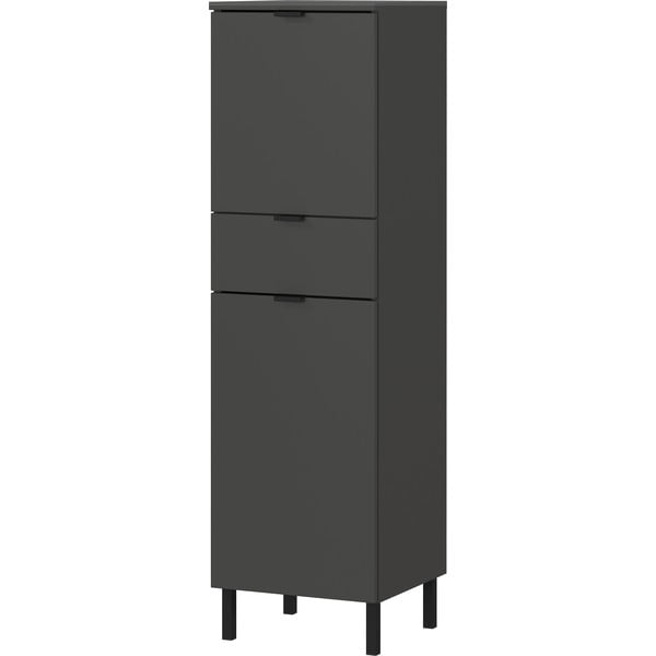 Antracytowa wysoka szafka łazienkowa 34x120 cm Arcena – Germania-image-2