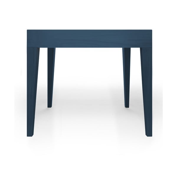 Niebieski stół do jadalni z drewna dębowego Another Brand Cubo Square