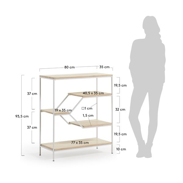 Biały regał z drewna mango Kave Home Pyke-image-4