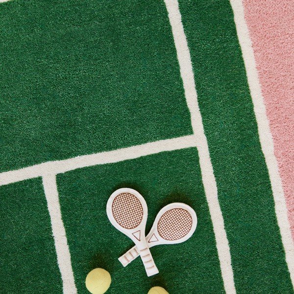 Dziecięcy dywan do zabawy z mieszanki wełny 88x150 cm Tennis – OYOY Mini-image-3