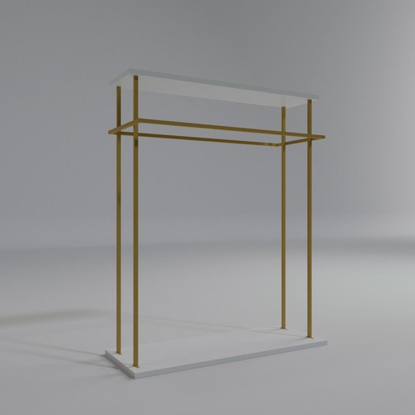 Biały stojak na ubrania Wuppertal – Kalune Design-image-3