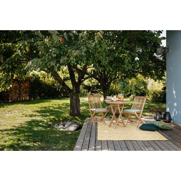 Stół ogrodowy z drewna tekowego Bonami Essentials Oviedo, ø 70 cm-image-1