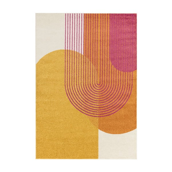 Żółty/pomarańczowy dywan 160x230 cm Muse Orange Retro – Asiatic Carpets