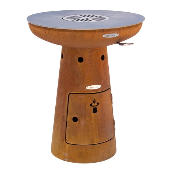 Brązowy grill zewnętrzny na węgiel Remundi Nero S, ø 62 cm