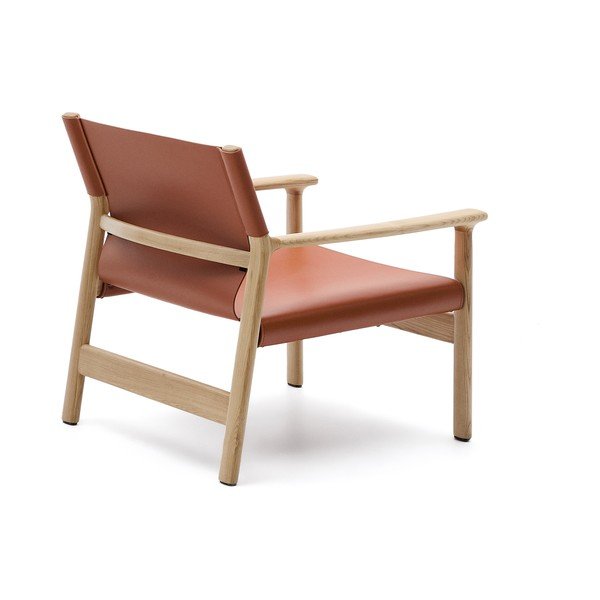 Koniakowy skórzany fotel Jan – Kave Home-image-4