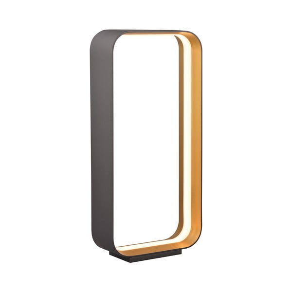 Czarna lampa stołowa LED ze sterowaniem głosowym/mobilną aplikacją i metalowym kloszem (wysokość 61 cm) Cizione – CINQUE-image-1