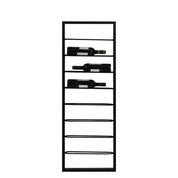 Czarny wiszący metalowy regał na wino 42x120x6 cm Macaben – Light & Living