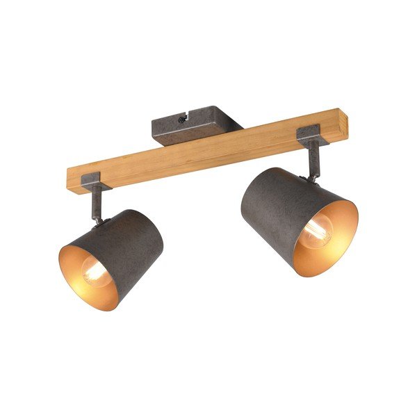 Ciemnoszaro-naturalna lampa punktowa 14x42 cm Bell – Trio-image-1