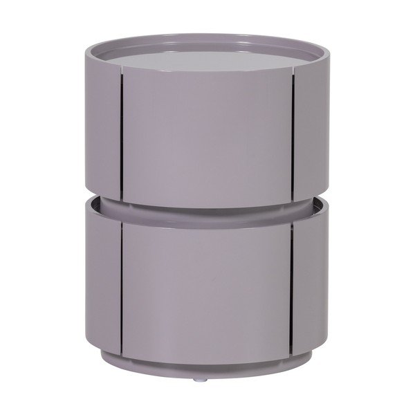 Jasnoszara szafka nocna z połyskiem Lunex – WOOOD-image-2