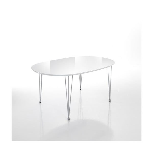 Rozkładany stół z białym blatem 105x170 cm Elegant – Tomasucci