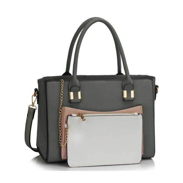 Torebka L&S Tatiana Grey & Nude-image-1