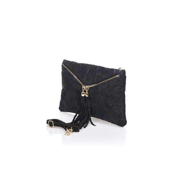 Czarna skórzana kopertówka Lisa Minardi Silvia-image-2