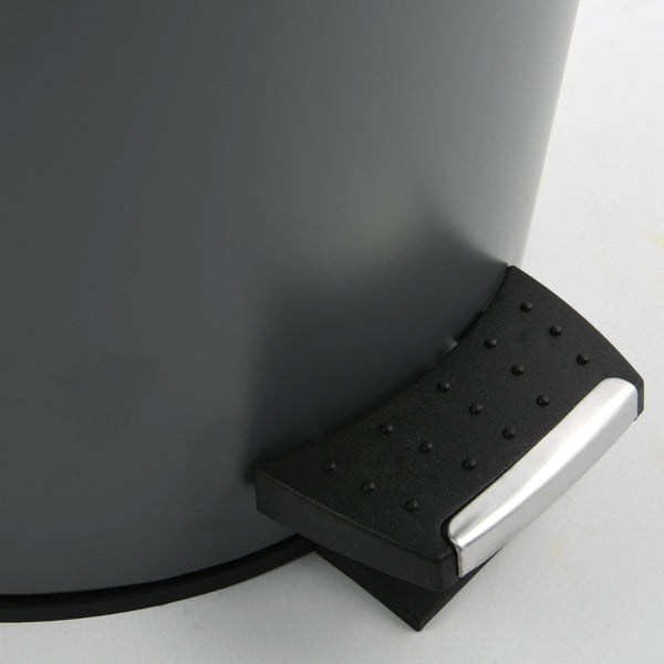 Ciemnoszary stalowy kosz na śmieci z pedałem 3 l   Adonis – Spirella-image-4