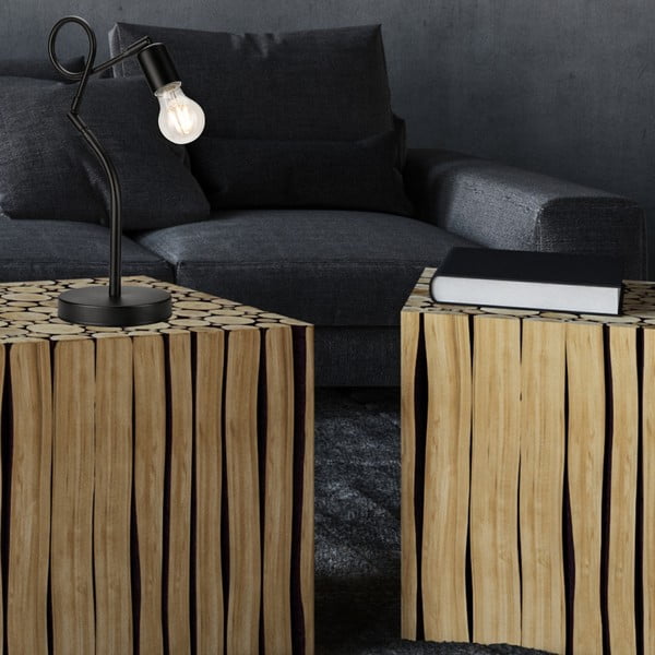 Czarna lampa stołowa (wys. 42 cm) Harry – LAMKUR-image-2