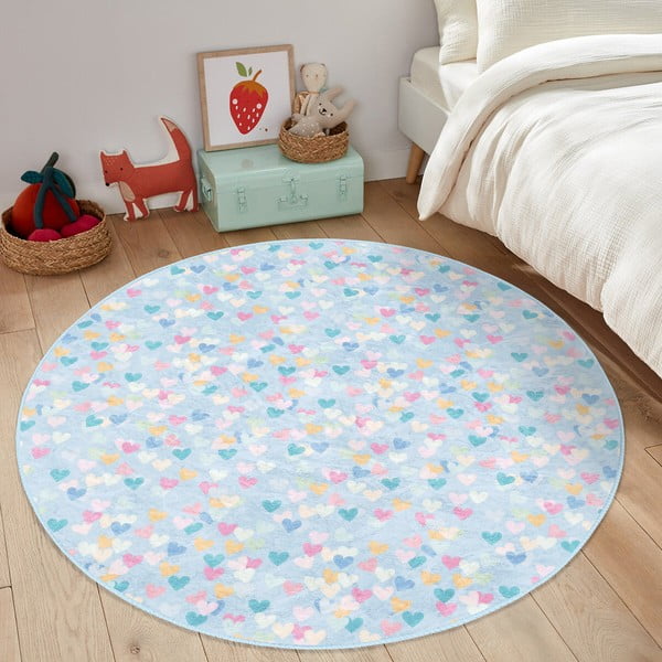 Jasnoniebieski dywan dziecięcy ø 80 cm Comfort – Mila Home-image-4