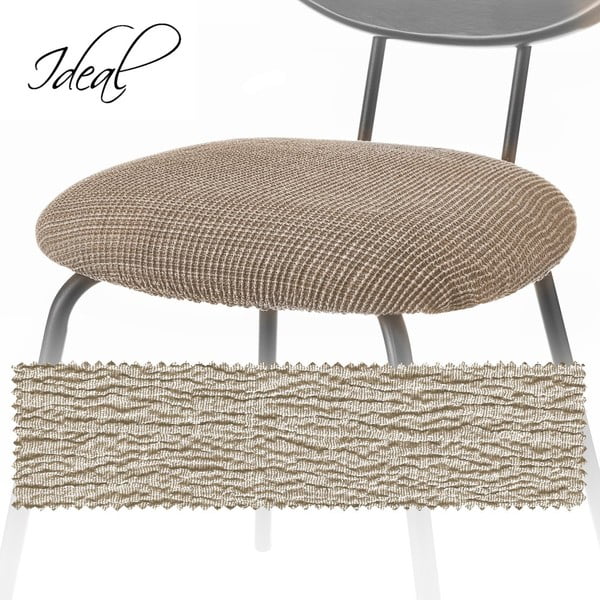 Brązowy elastyczny pokrowiec na krzesło Ideal – Casa Selección-image-3