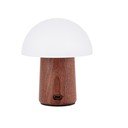 Biała/w ciemnym naturalnym kolorze lampa stołowa LED (wysokość 12,5 cm) Alice Mushroom – Gingko