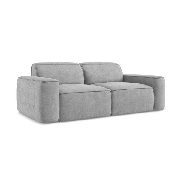 Jasnoszara sofa z tkaniny szenilowej 204 cm Omao – Makamii-image-1