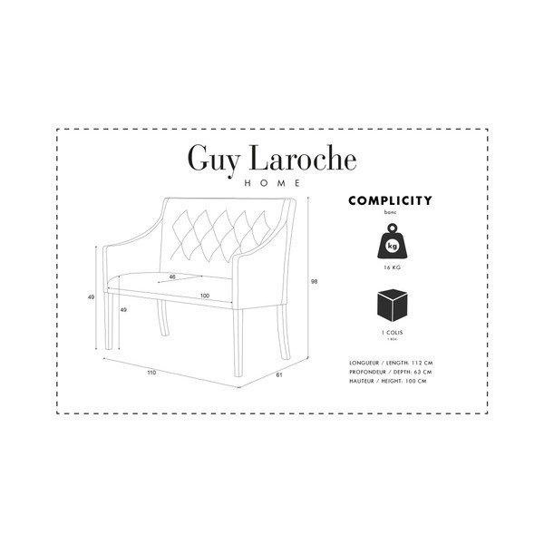 Czarna ławka Guy Laroche Complicity-image-1