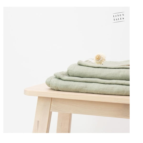 Zielony lniany ręcznik 30x30 cm – Linen Tales