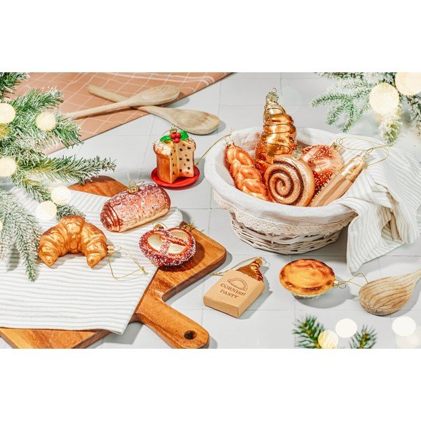 Szklana ozdoba świąteczna 3,5 cm Plait Bread – Sass & Belle-image-1
