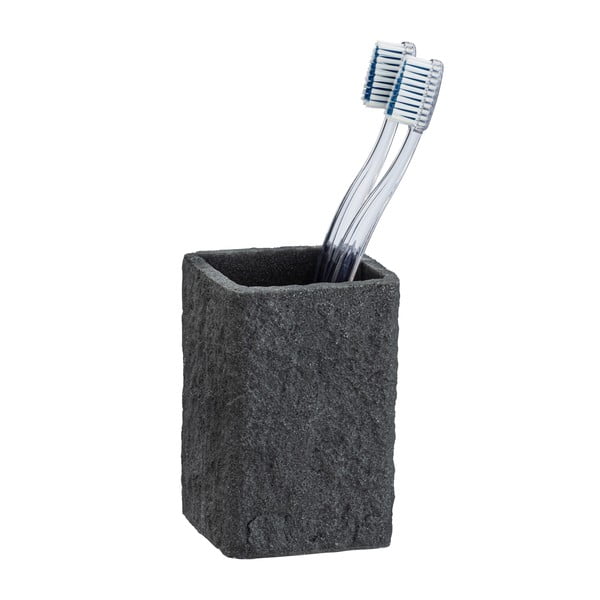 Ciemnoszary kubek na szczoteczki Wenko Villata-image-2