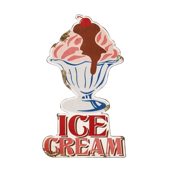 Blaszana tabliczka Ice Cream, 53x31 cm