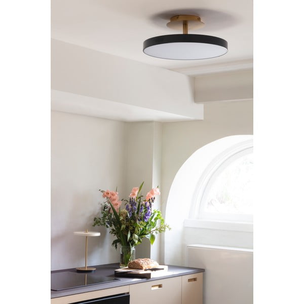 Czarna lampa sufitowa LED z metalowym kloszem ø 43 cm Asteria Up – UMAGE-image-4