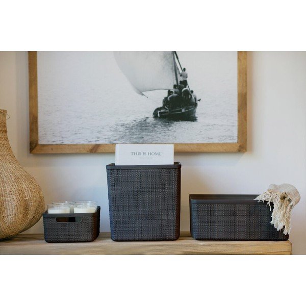 Ciemnoszary koszyk Curver Jute, 5 l-image-3