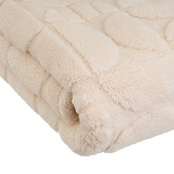 Beżowy koc z mikropluszu 130x160 cm Mid Century – Casa Selección-image-3