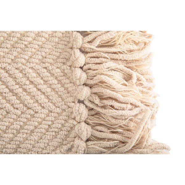 Białobeżowy koc z szenilu 130x170 cm Renee – Tiseco Home Studio-image-2