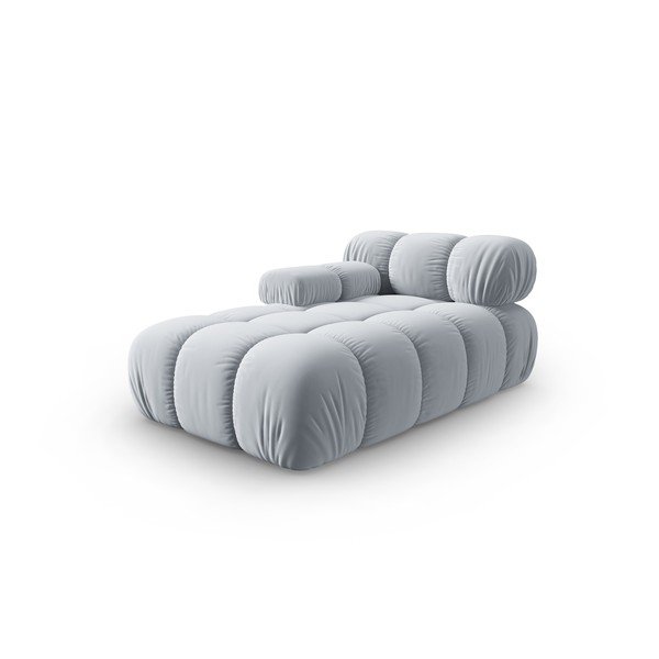 Jasnoniebieski aksamitny szezlong (lewostronny) Bellis – Micadoni Home-image-3