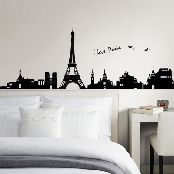 Naklejka ścienna I Love Paris, 60x90 cm