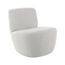 Biały fotel z materiału bouclé Ada – Leitmotiv