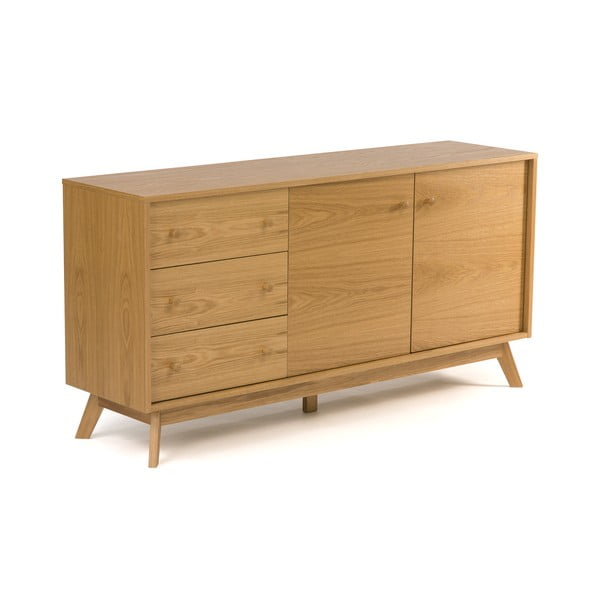 Niska komoda w dekorze dębu 149x75 cm Kensal – Woodman-image-1