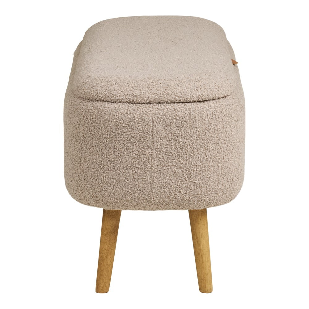 Beżowa ławka z materiału bouclé Harlow – House Nordic (zdjęcie 8)