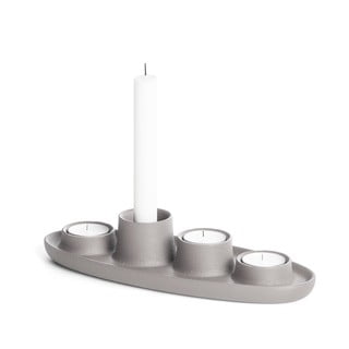 Jasnoszary świecznik EMKO Aye Aye Four Candles