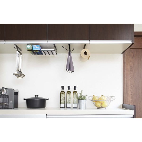 Czarny wiszący uchwyt na ścierki kuchenne Yamazaki Tower-image-2