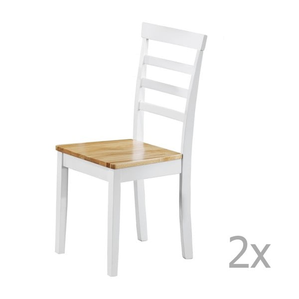 Zestaw 2 białych krzeseł do jadalni Støraa Molly