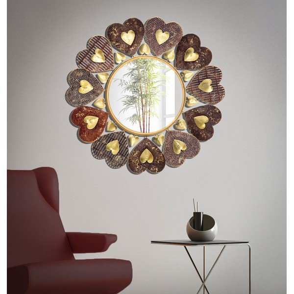 Lustro ścienne Mauro Ferretti Cuori, ø 61 cm-image-1