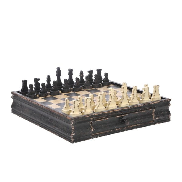 Szachy i szachownica Black/Beige