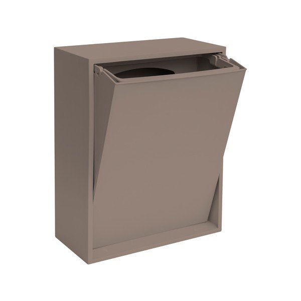 Jasnobrązowy kosz na śmieci do segregacji odpadów/ścienny z plastiku z recyklingu Recycling Box – ReCollector