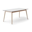 Biało-naturalny rozkładany stół z białym blatem 100x210 cm Meza – Hammel Furniture